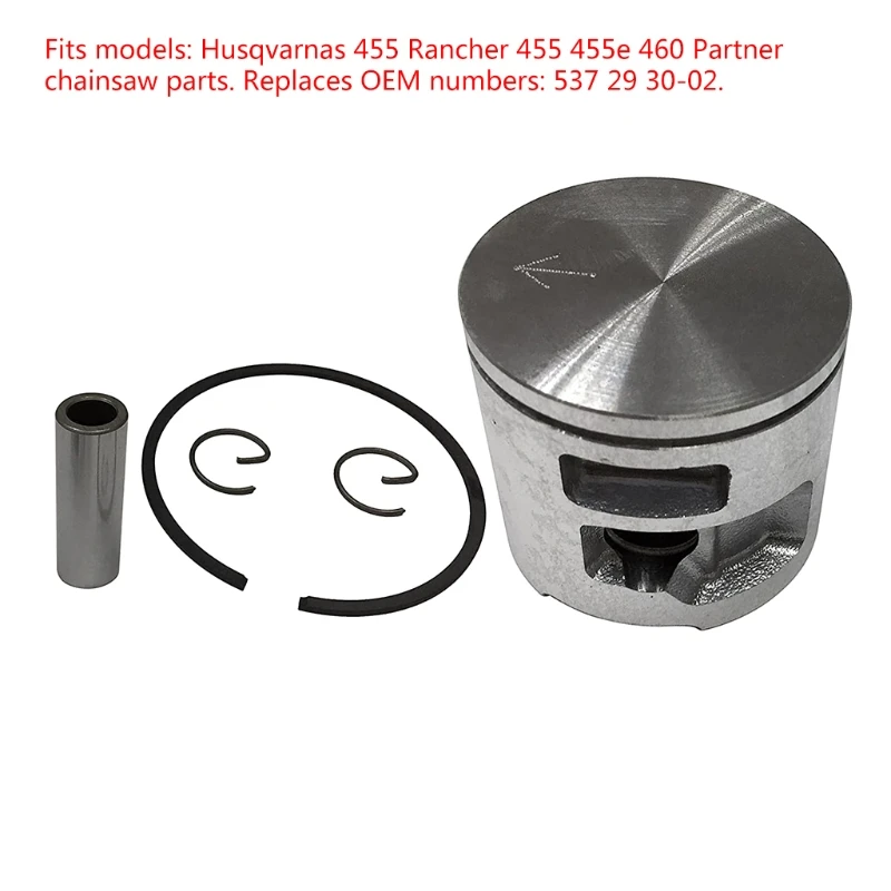 

47MM Piston & Piston Ring Kit Compatible with Husqvarnas 455 455 Rancher 455e