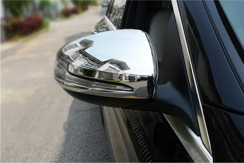 Зеркальная крышка из хромированного серебра для Mercedes Benz W205 S205 C180 C200 C250 C300 C400 C Class
