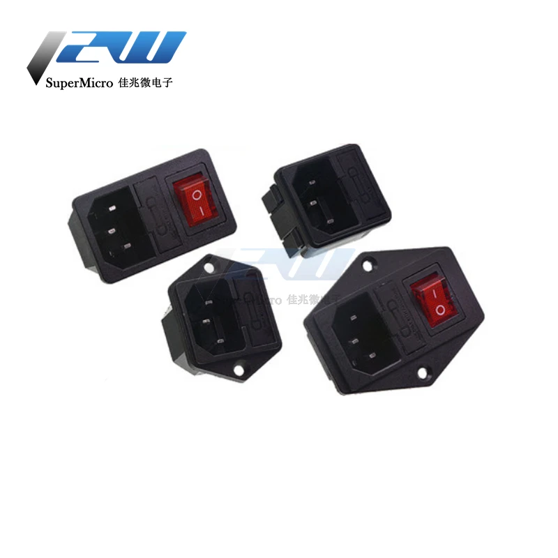 Входной разъем 10 А 250 В переменного тока 3 контактный питания iec320 C14 с