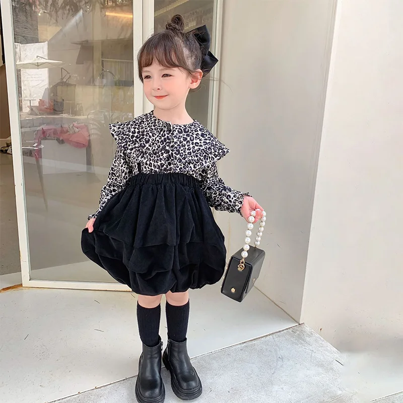 

Menoea Baby Girls Corduroy Suspender Dresses Autumn Winter Toddler Kids Pumpkin Skirt Fall Party Princess Clothes for Girl 2-6Y