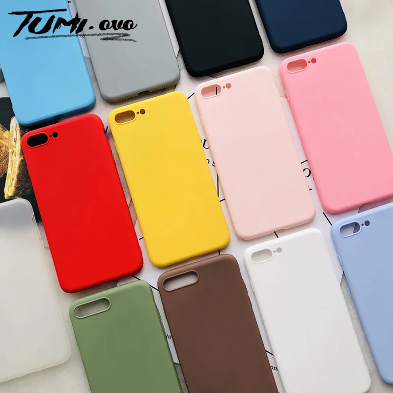 New Candy Soft Silicone Case for Samsung Galaxy A10 A10S A20 A30 A30S A40 A50 A70 A80 S8 S9 S10 Plus S10E A6 A7 2018 Soft Cover