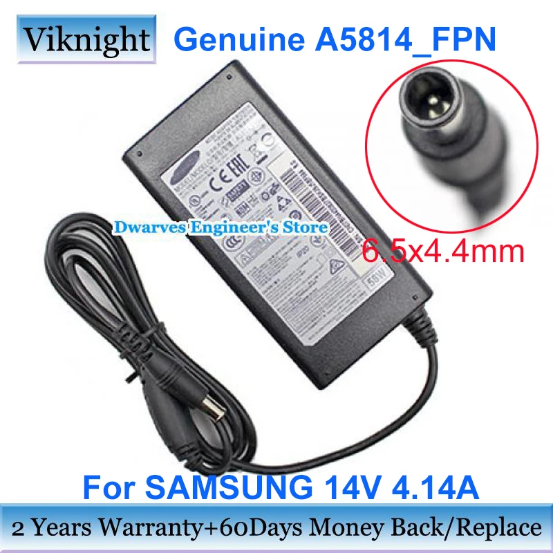 58W 14V 4.14A A5814_FPN AC Adapter Power Supply A5814_FPNAW For SAMSUNG HW-J6000R HW-J6500 SOUNDBAR S32E590C Laptop Charger