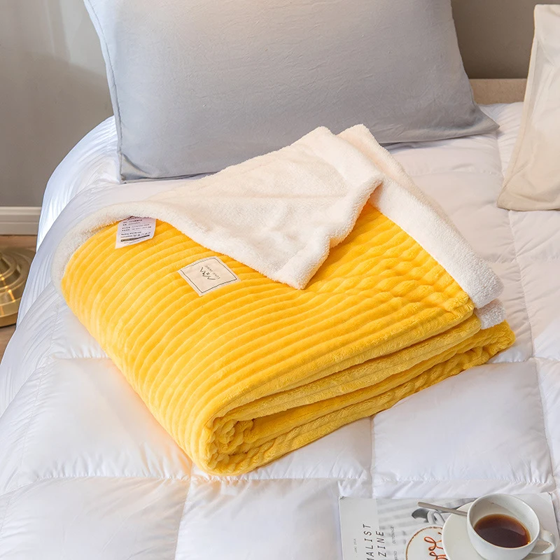 Двухслойное плотное одеяло с весом в однотонном исполнении из мягкого плюша на зиму, комфортное для кондиционирования воздуха, товар для дома, подарок для девочек.