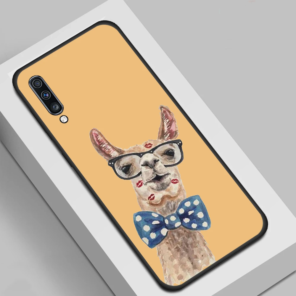 

Cute Animal Alpaca lama Llama Case for Samsung Galaxy A21S A51 A71 A70 A50 A30 A30s A20e A20 A10 A10s Silicon Fall Cover Shell