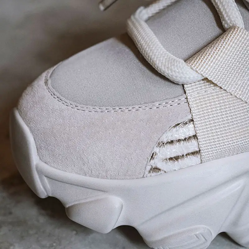 RIZABINA/женские кроссовки из натуральной кожи Повседневная обувь на толстой