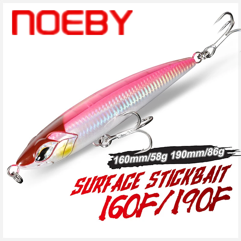 

NOEBY Jerk Bait Pencil Fishing Lures Top Water 160mm/58g 190mm/86g Lure Tuna SeaBass Perch Long Casting Spinning Hard Wobblers