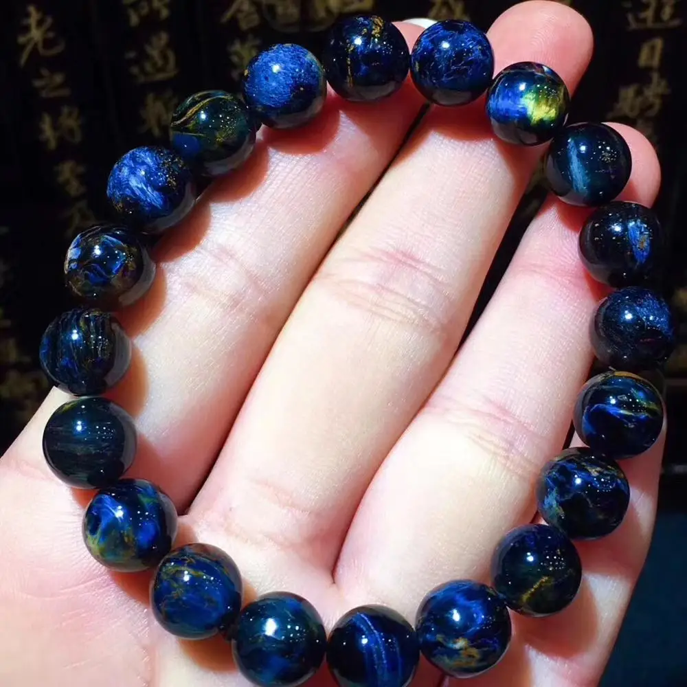 9 5 мм Сертификат натуральный браслет в нигерийском стиле Pietersite синие драгоценные