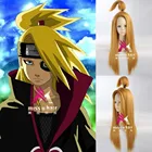 Новинка, парики для косплея акактуки, парик для косплея дэдара на Хэллоуин для мужчин, длинные золотые парики, искусственная кожа + шапочка для парика