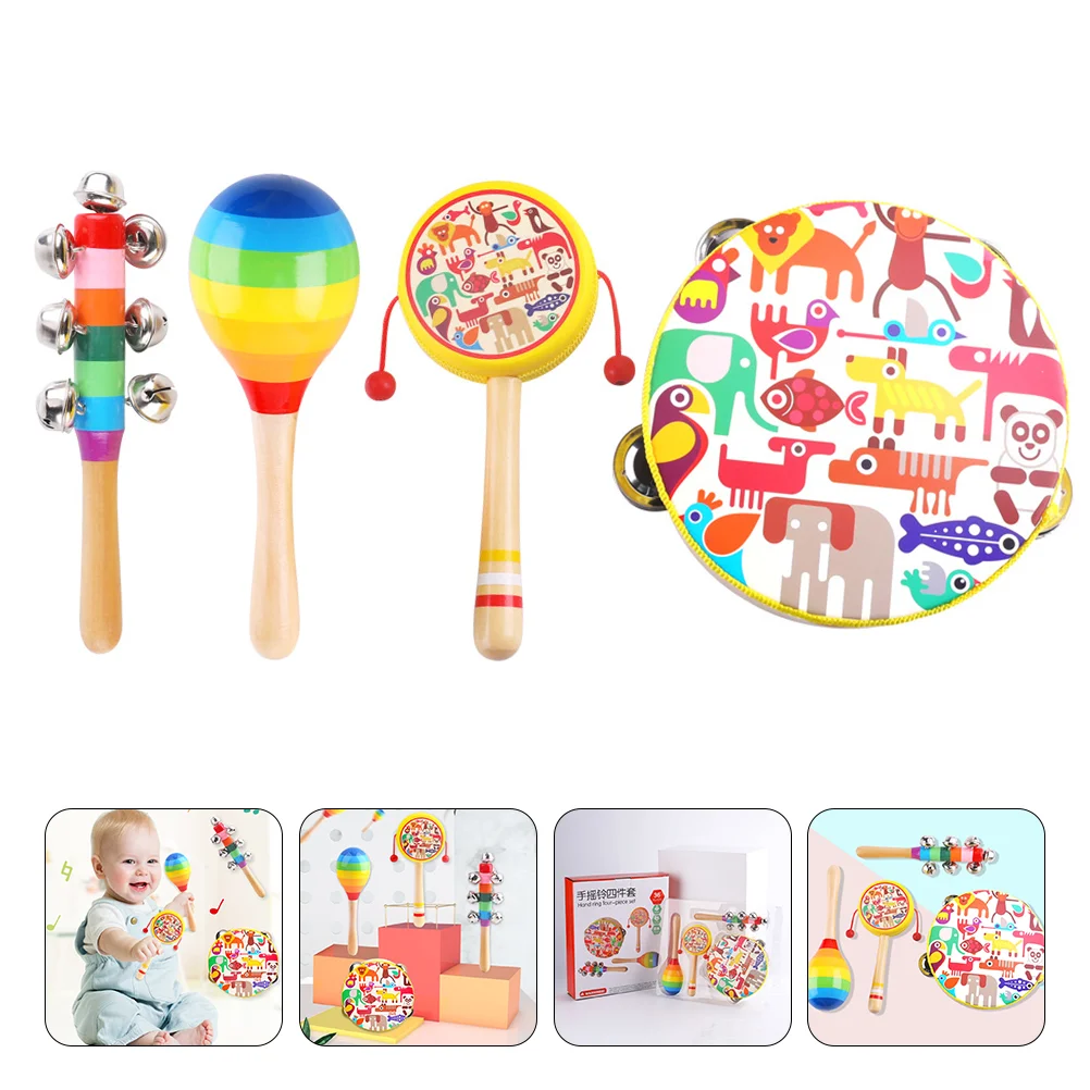 

1 Set of Baby Hand Rattles Musical Instruments Early Education Toys for Toddler