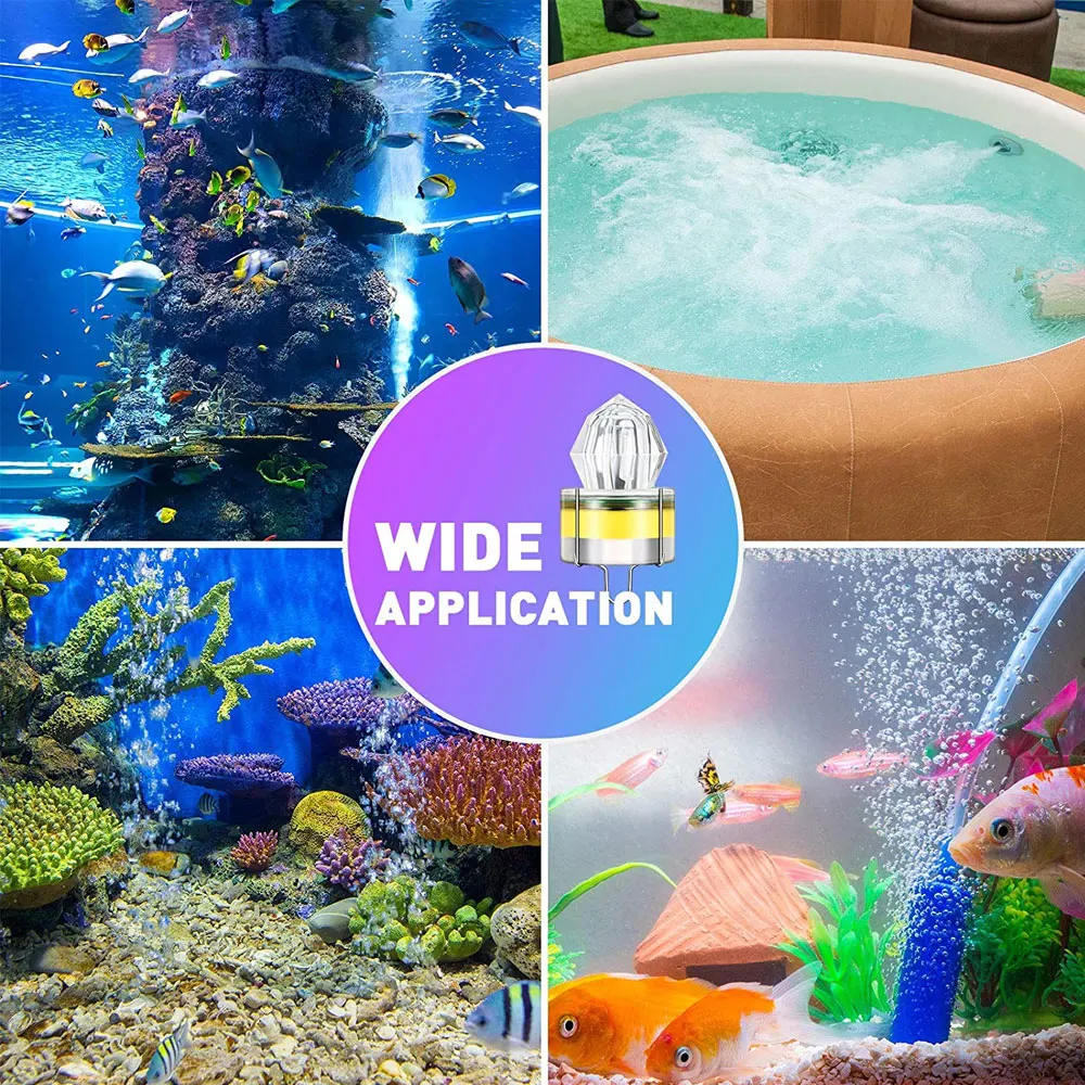 10 шт мини ABS Водонепроницаемый глубокий рыбалки светильник LED с искусственными