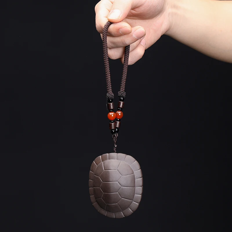 

Ceramic tea pets can be raised tortoise shell handles men and women hand-held Wenwan pendant gifts