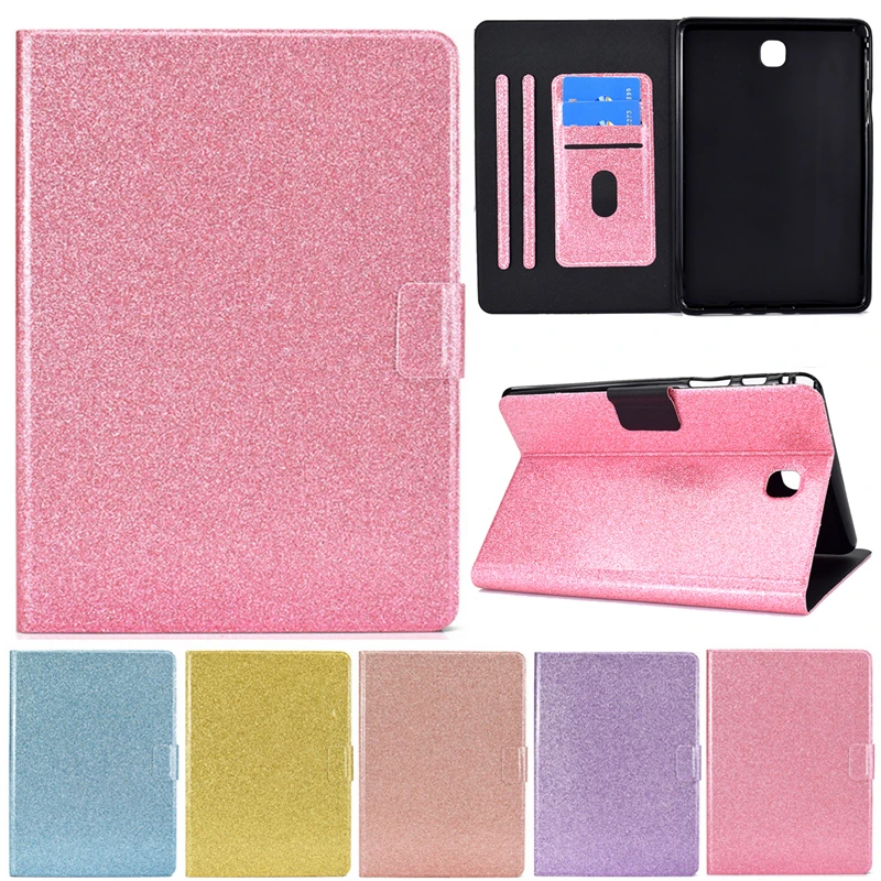 

Tablet Cover For Samsung Galaxy Tab A 8.0 2015 T350 T355 Glitter Bling Leather Case For Samsung Tab A 8 inch SM-T350 Cover Cases
