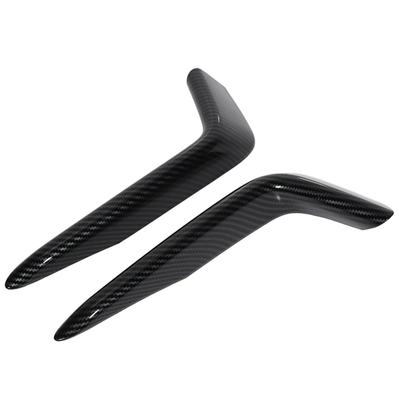 4 Pcs Carbon Fiber Bumper Fog Light Lamp Frame Cover Trim for Honda Civic Hatchback 2019-2020 2Pcs Front &amp Rear | Автомобили и