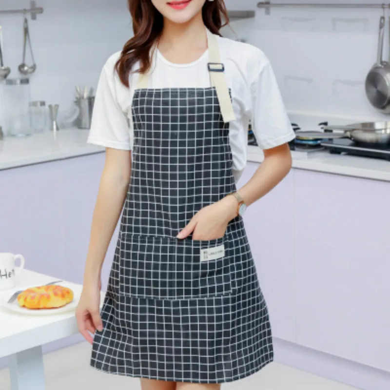 Новый Модный женский и мужской Регулируемый хлопковый льняной кухонный фартук
