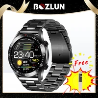 bozlun business smart watch for men touch screen fashion steel bracelet heart rate blood pressure monitor sport smartwatch 2021
