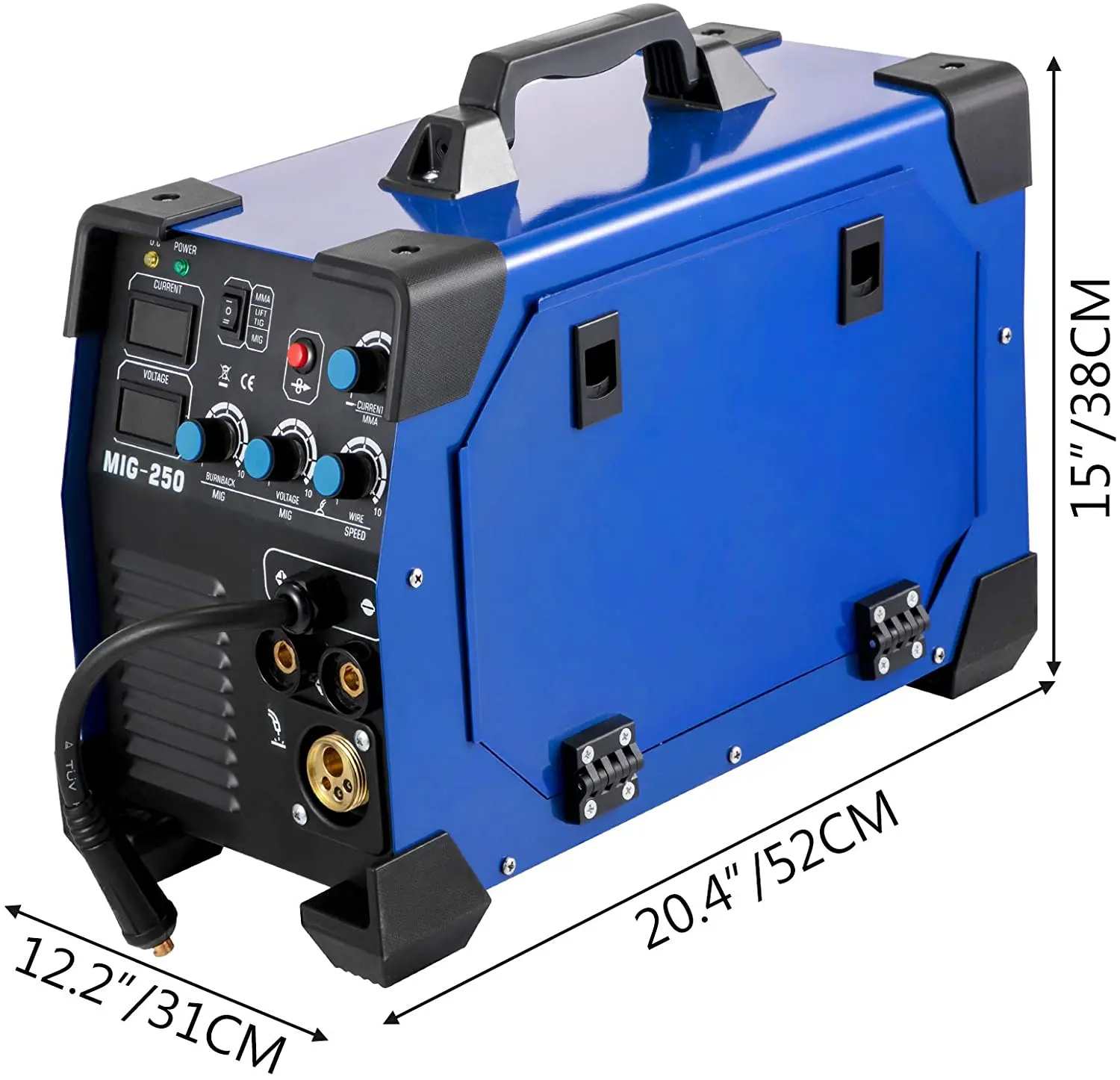 Сварочный аппарат MIG Welder 250 Amp TIG MMA Arc 3 в 1 сварочный Stick IGBT DC Inverter цифровой дисплей