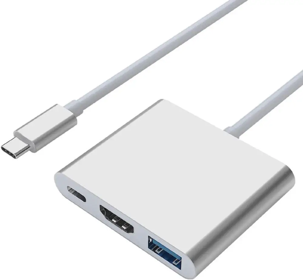 3in1 Тип Type C USB 3 1 к HDTV HDMI совместимость с 0 Женский конвертер Кабель адаптер|Кабели