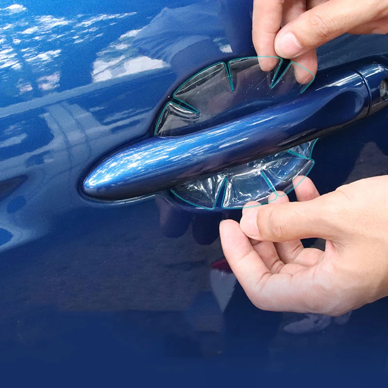 4 шт. невидимая Автомобильная дверная ручка царапины автомобильные тряпки