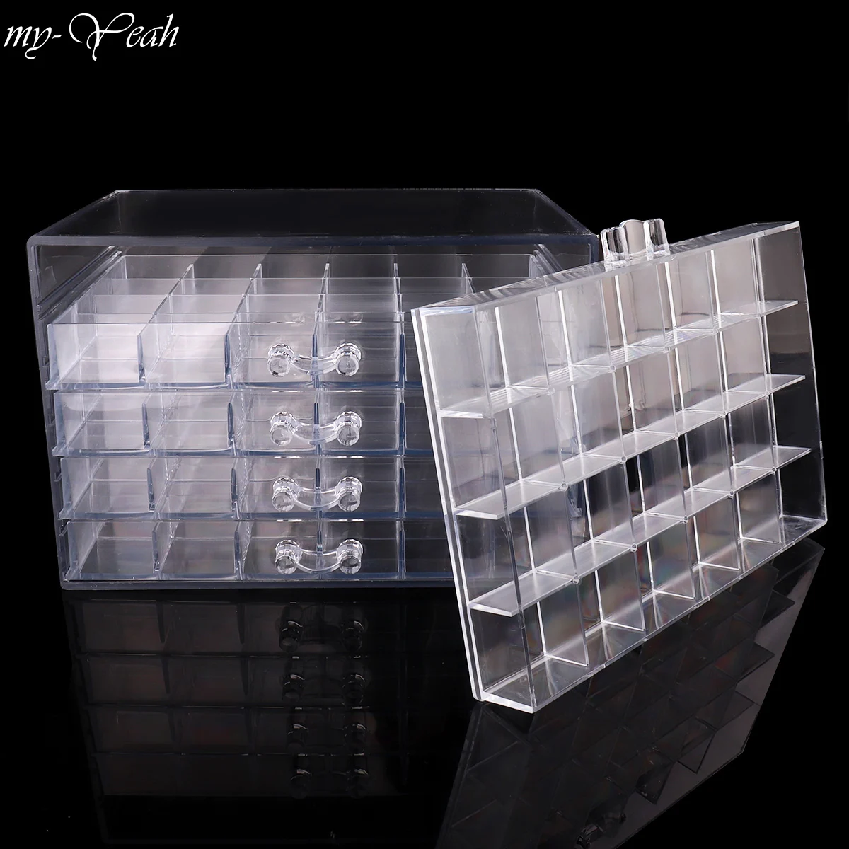 120 сеток прозрачный ящик для хранения украшений стразы бусины аксессуары