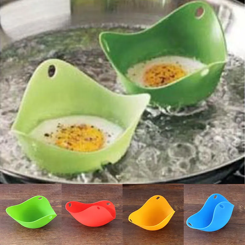 

Egg Mold Bowl Convenient Egg Poacher Kitchen Cooking Accessories Solid Color Maker Tools Environmentally Silicone Egg Boiler