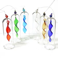 1pc hanging wind bells handmade glass birthday christmas gift home decors wind chimes pastoral style garden decor accessories
