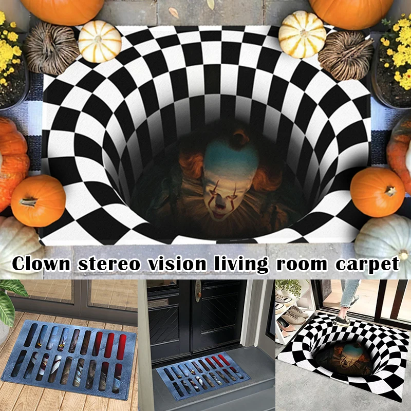 

3D Vortex Illusion Rug Doormat Stereo Vision IT Illusion Carpet Art Rug Impression Carpet Floor Pad Living Room Bedroom Decor