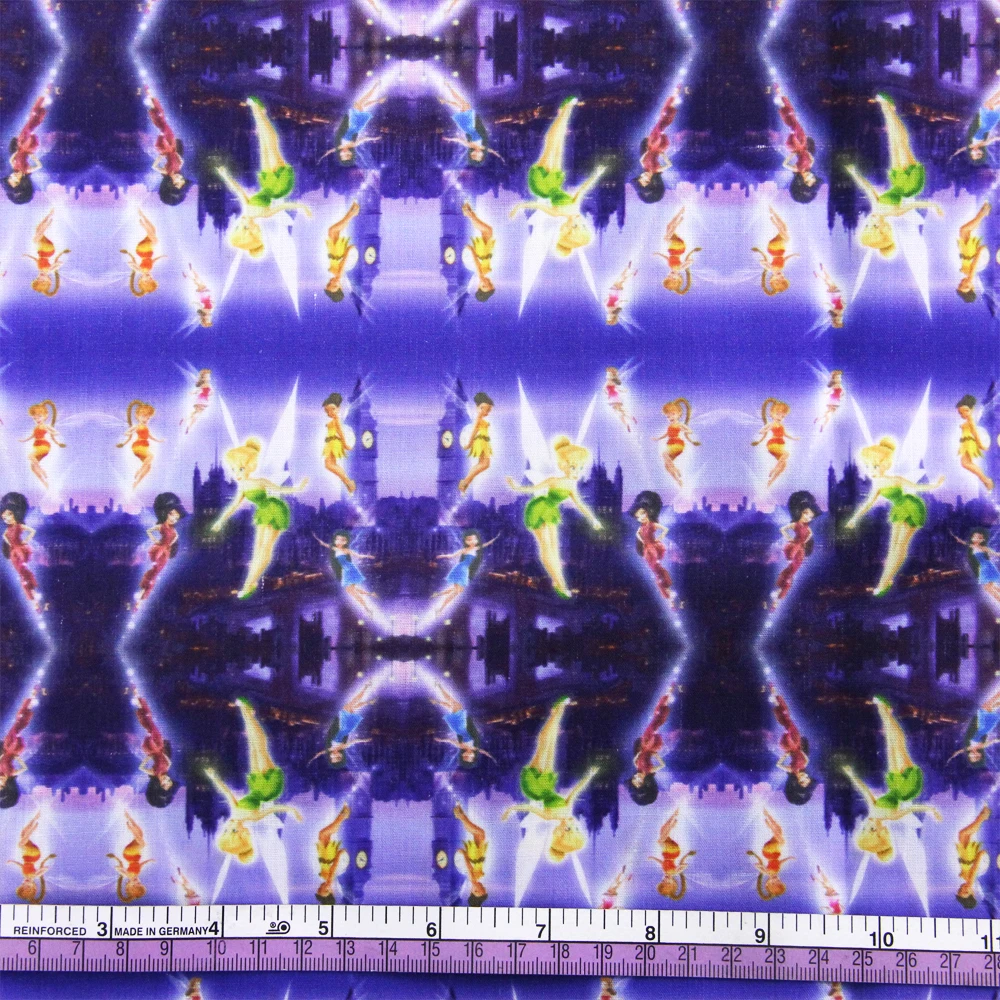 50*140 см, мультяшный персонаж, пэчворк, принт, полиэстер, хлопок, ткань для ткани, детское постельное белье, домашний текстиль, швейное платье, c423 - Цвет: 1051260001