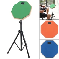 8 inch rubber wooden dumb drum beginner practice training drum pad with stand stick optional for percussion instruments parts