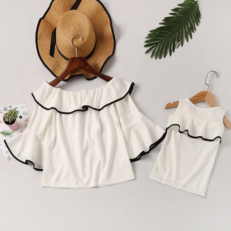 

Kids Girls Summer T-shirts New Fashion Baby Girl Solid Pure Color Tees Children Casual Cute Ruffles Tank Tops Princess Clothes