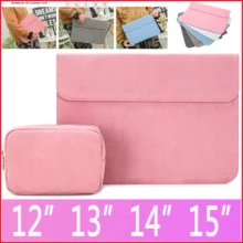 PU Laptop Sleeve Bag case For Macbook Air Pro 13 A2179 A2289 A2337 A2338 For Lenovo Xiaomi  12 13 14 15 inch Women Men Cover