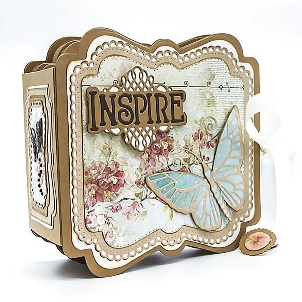 10 шт. необычная квадратная форма высечка фотография тиснение ручная работа