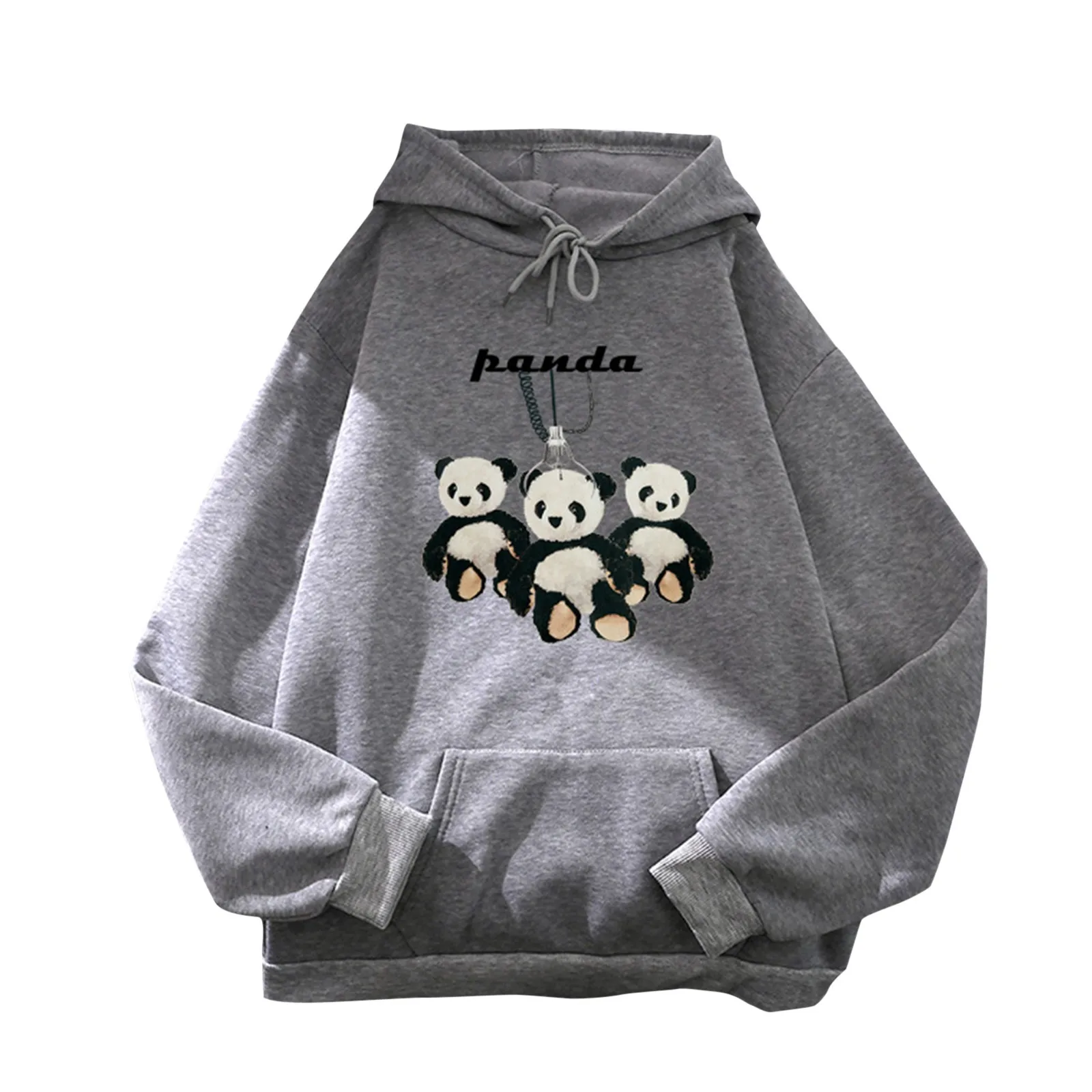 Spring Winter 2021 New Style Loose Fit Casual Hooded for Movie Fans Women Sweatshirt 3D Cute Panda Print Hoodies