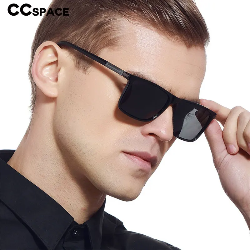 45968 пластиковые титановые поляризованные Квадратные Солнцезащитные очки для