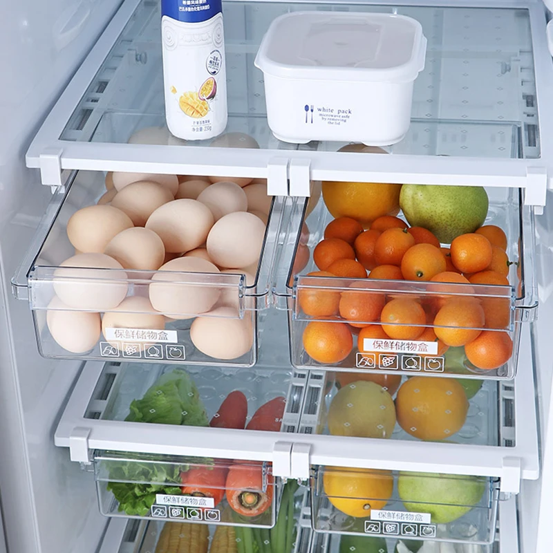 Baffect Пластиковый 2 шт стеллаж для хранения холодильника небольшая емкость полки