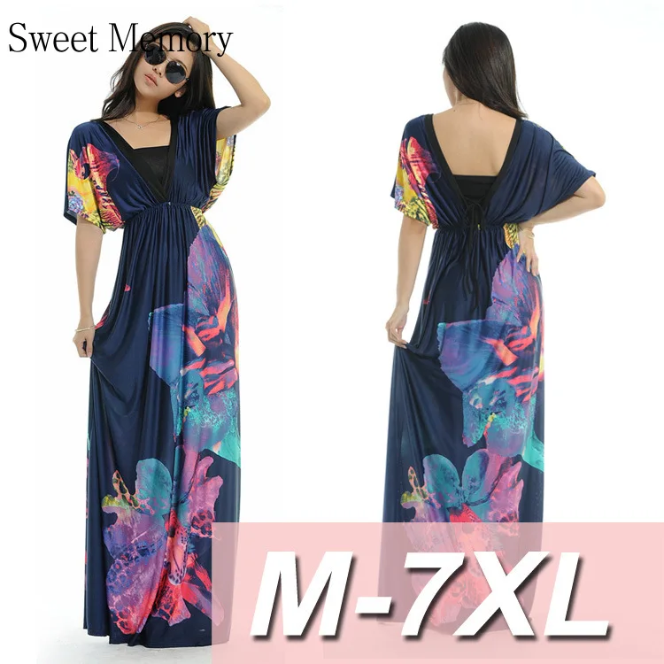 O59915 сладкий памяти M-7XL размера плюс Элегантные женские длинные платья мягкая
