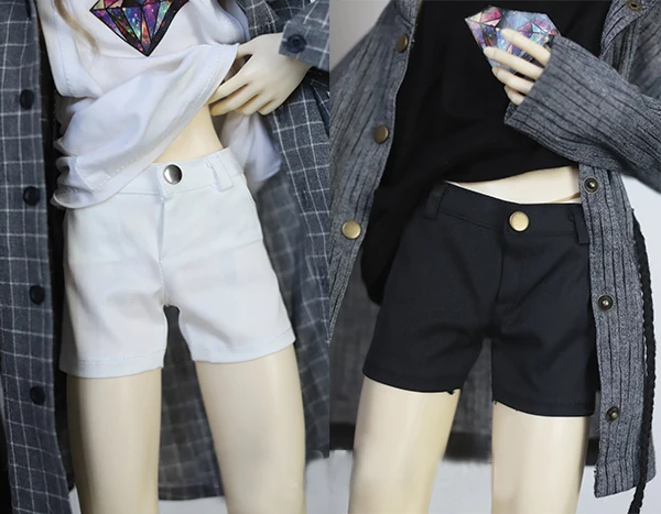 

BJD doll pants are suitable for 1/3 1/4 MSD Uncle size street casual black and white refreshing hot pants and shorts doll access