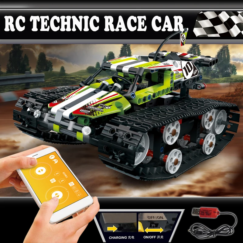 Плесень KING 13023 RC Гусеничный Супер гоночный автомобиль приложение Дистанционное