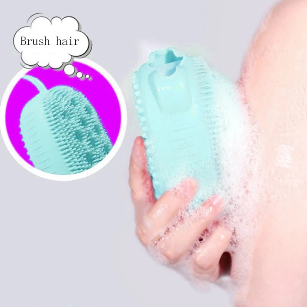 Бытовая многофункциональная силиконовый для массажа тела щетка двойного