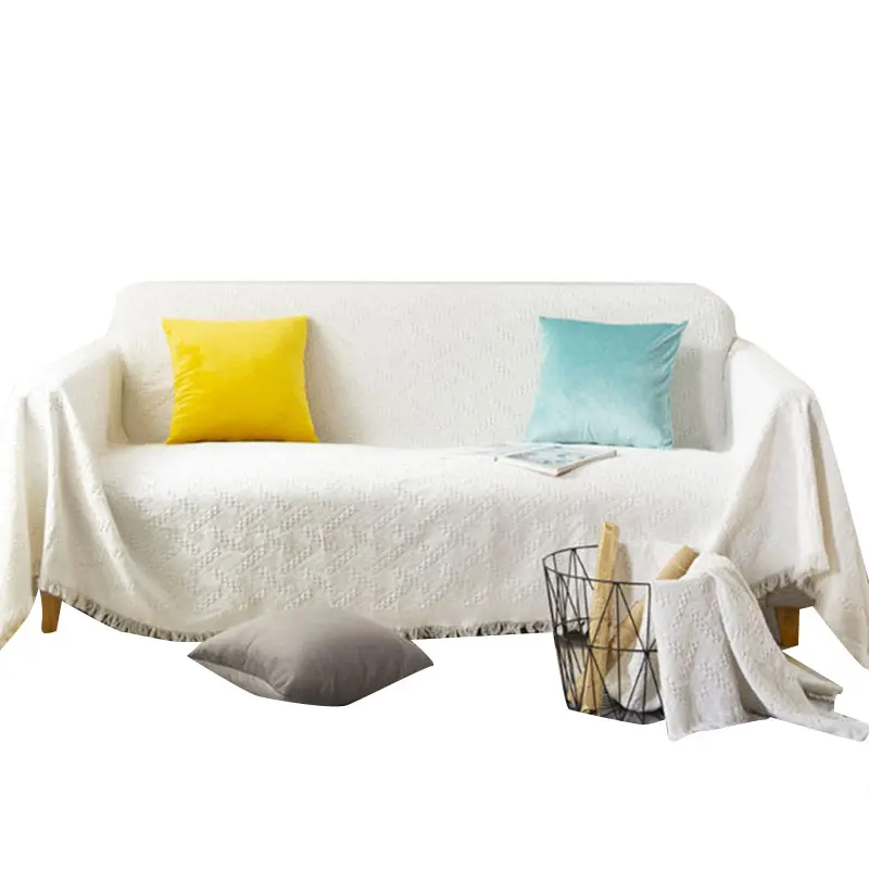 

Living Room Sofa Towel Solid Color High Quality Universal Sofa Towel Literary Style Sofa Decoration Dust Proof 1/2/3/4-seater