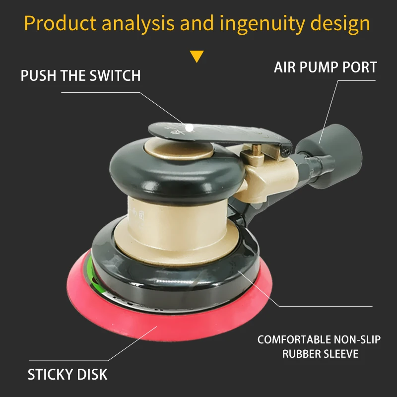 5 дюймов пневматическая Шлифовальная Машина полировки инструмент для с