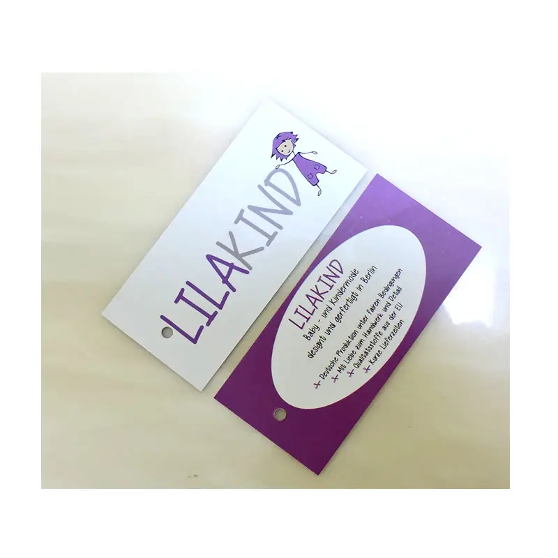 

custom printed paper clothing gift price hang tag