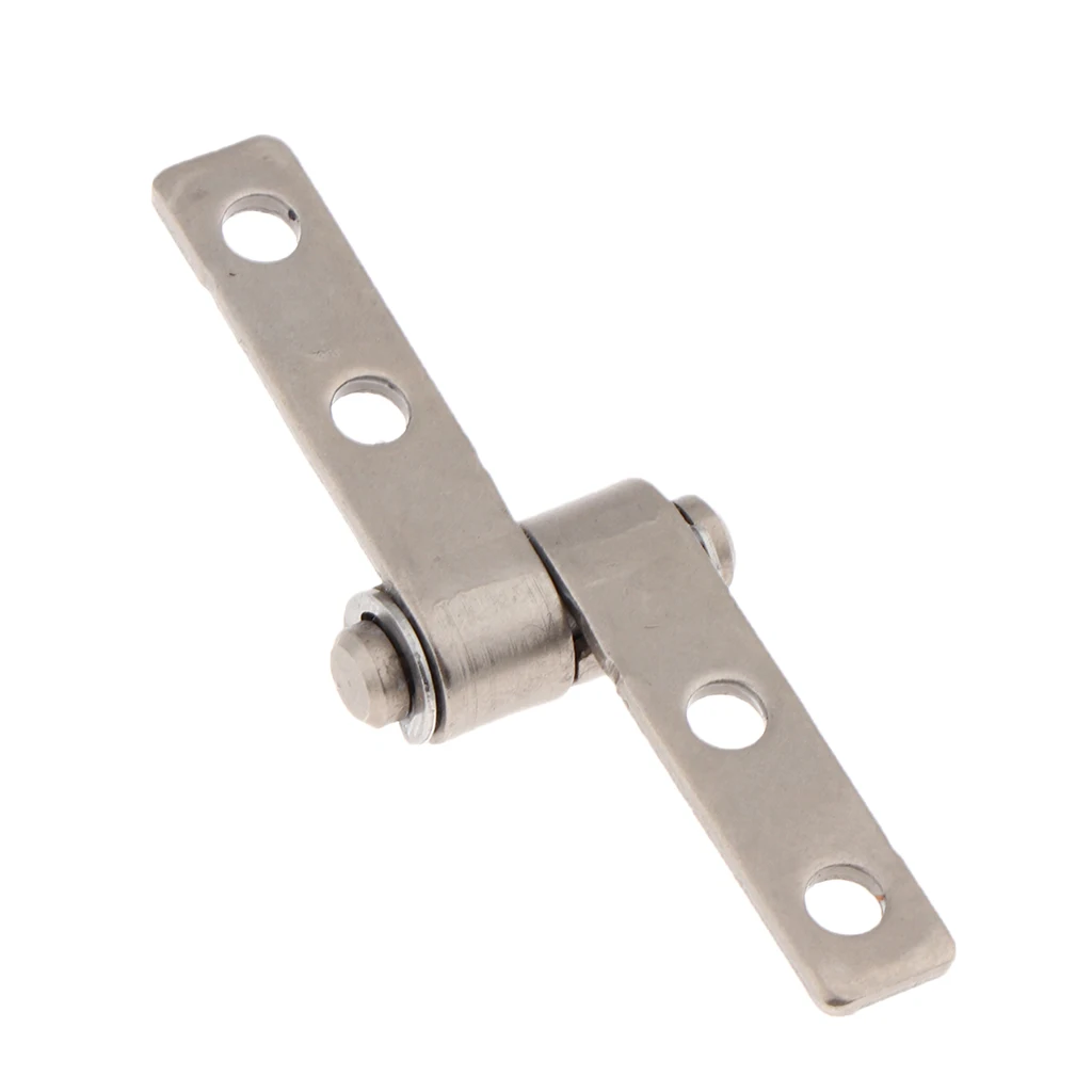 

19mm Length Mounting Hole Dia 3.3mm 360 Degree Rotation Torque Friction Positioning Hinge with 4 Holes Silver Tone Left Side
