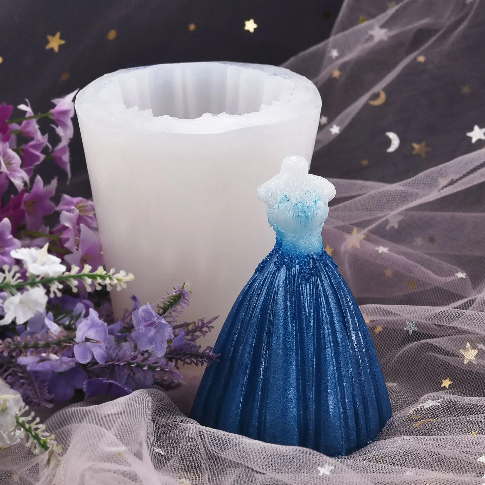 Свадебное платье силиконовая форма DIY кристальная смола эпоксидная форма Художественная Скульптура свечи формы ручной работы ремесла Инст...
