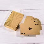 Пластиковая покерная карта с золотым радиальным узором креативный подарок стандартная Водонепроницаемая игральная карта
