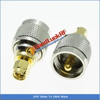 uhf pl259 so239 to sma connector coax socket uhf male to sma male plug uhf sma brass straight rf coaxial adapters