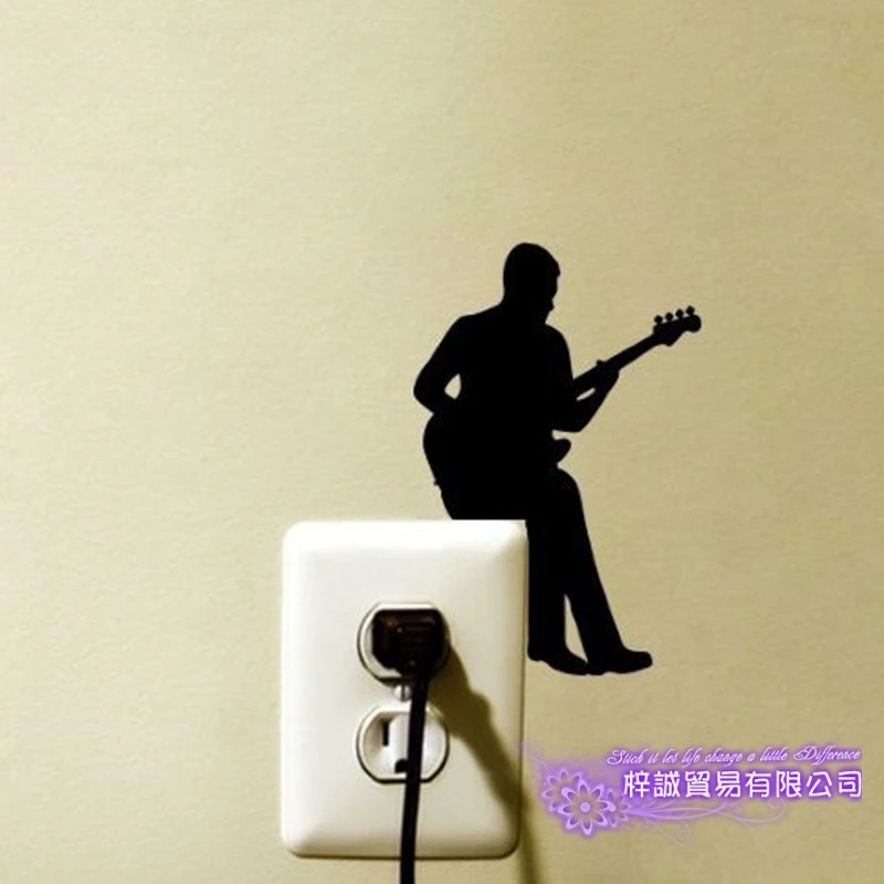Гитара Забавный переключатель наклейка мощность плакаты виниловые наклейки на