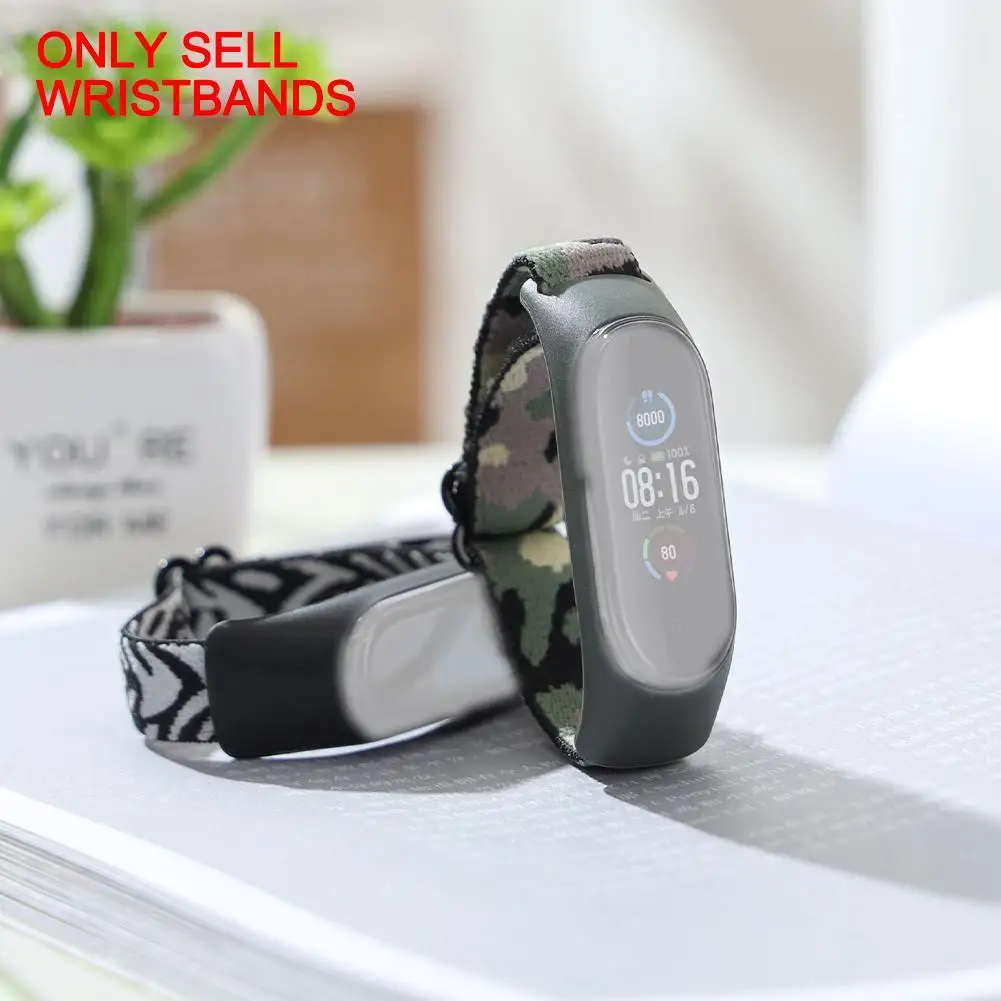 

Nylon Loop Strap For Xiaomi Mi Band 6 5 4 3 Adjustable Watch Band For Xiaomi Mi Band 6/5 4/3 Replacement Leopard Color Bracelet
