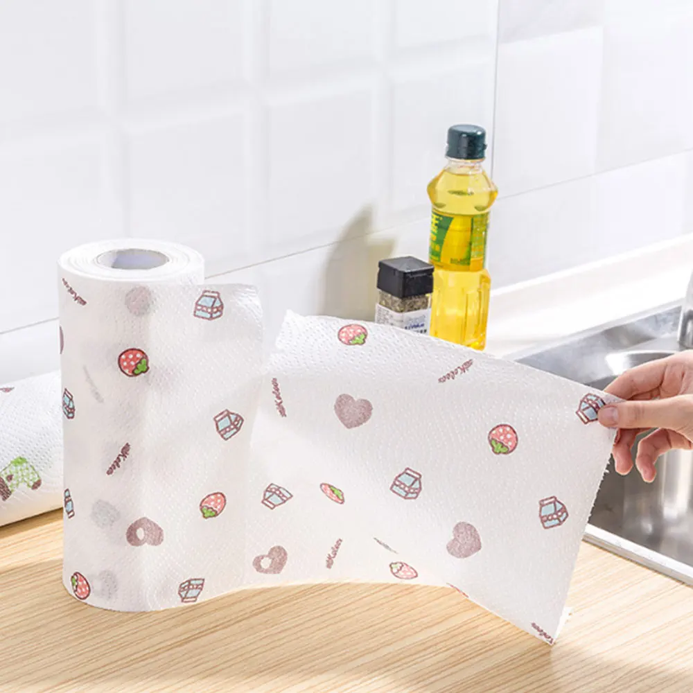 1 рулон одноразовая салфетка для очистки кухонной бумаги полотенце мытья посуды