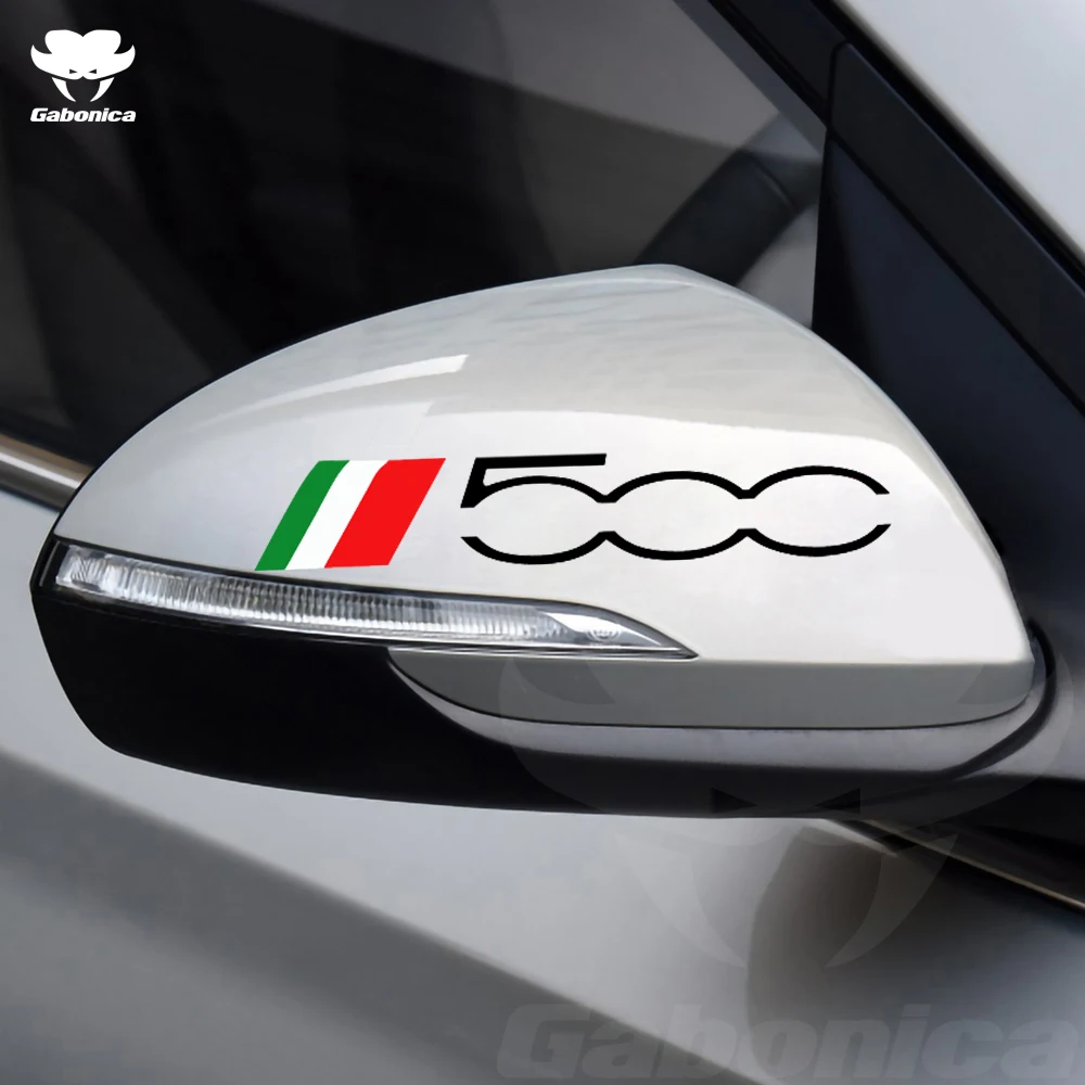 2 шт. наклейки на зеркало заднего вида для автомобилей Fiat 500 500C 500X 500L | Автомобили и