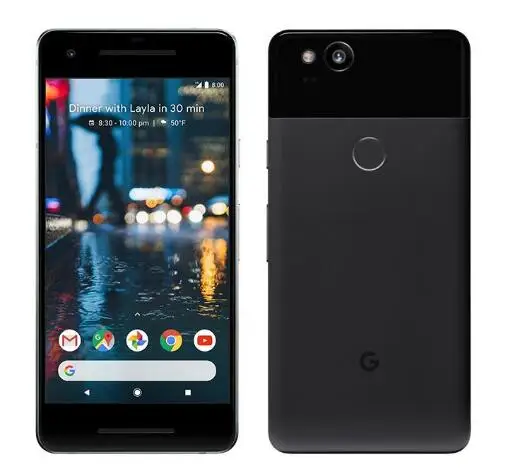 Черный Мобильный телефон Google Pixel 2 с европейской версией, 5,0 дюймов, 4 Гб ОЗУ, 64 ГБ/128 Гб ПЗУ, Восьмиядерный мобильный телефон Snapdragon 835, отпечаток пальца - Цвет: Черный